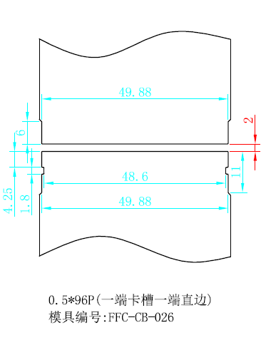 0.5-96p沖型ffc排線沖型模具1